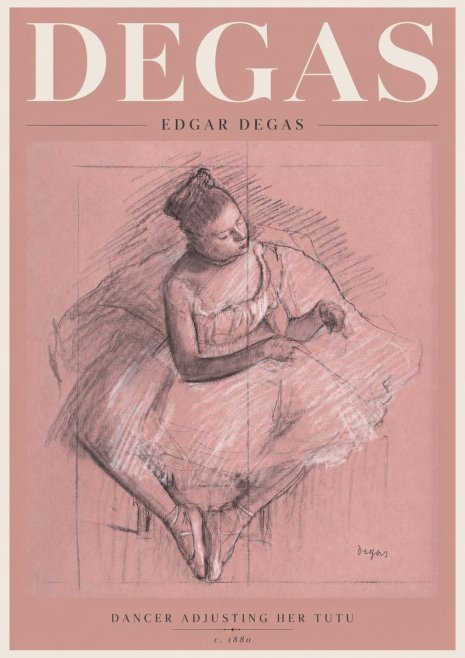 Edgar Degas Dancer Adjusting Her Tutu No5 - Plakat