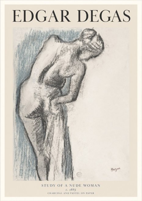 Edgar Degas Study of a Nude Woman II No1 - Plakat