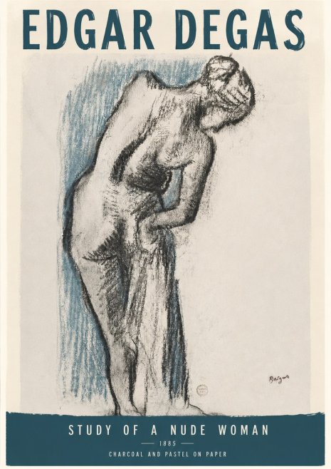 Edgar Degas Study of a Nude Woman II No3 - Plakat