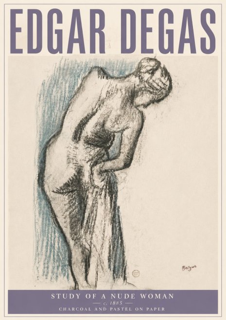 Edgar Degas Study of a Nude Woman II No6 - Plakat