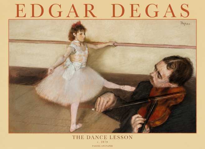 Edgar Degas The Dance Lesson No1 - Plakat