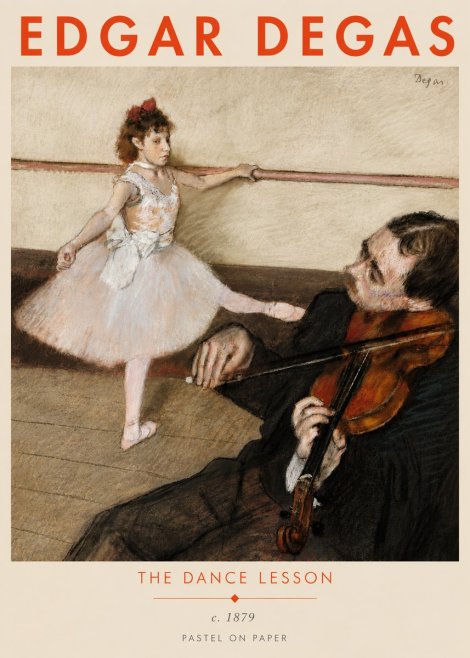 Edgar Degas The Dance Lesson No6 - Plakat