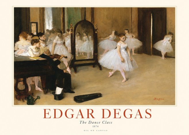 Edgar Degas The Dance Class II No1 - Plakat