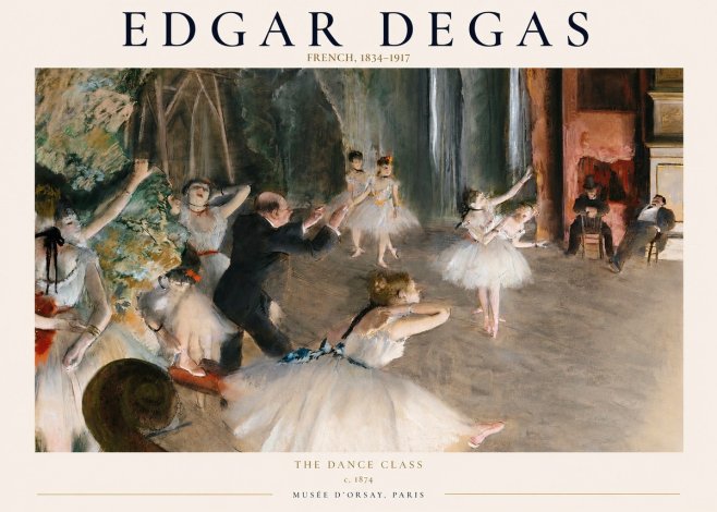 Edgar Degas The Dance Class III No1 - Plakat
