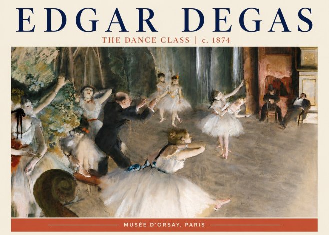 Edgar Degas The Dance Class III No4 - Plakat