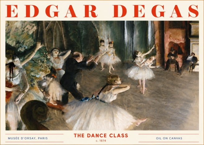 Edgar Degas The Dance Class III No6 - Plakat