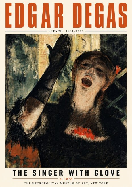 Edgar Degas The Singer with Glove No6 - Plakat