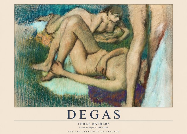 Edgar Degas Three Bathers No1 - Plakat