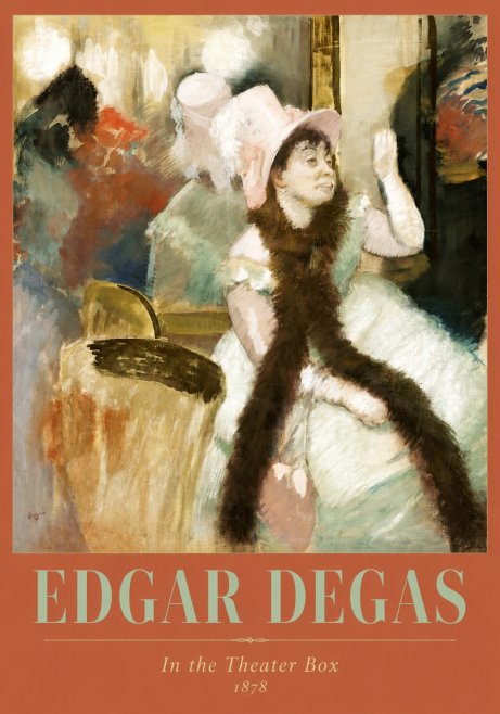 Edgar Degas In the Theater Box No2 - Plakat
