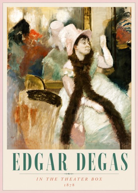 Edgar Degas In the Theater Box No3 - Plakat