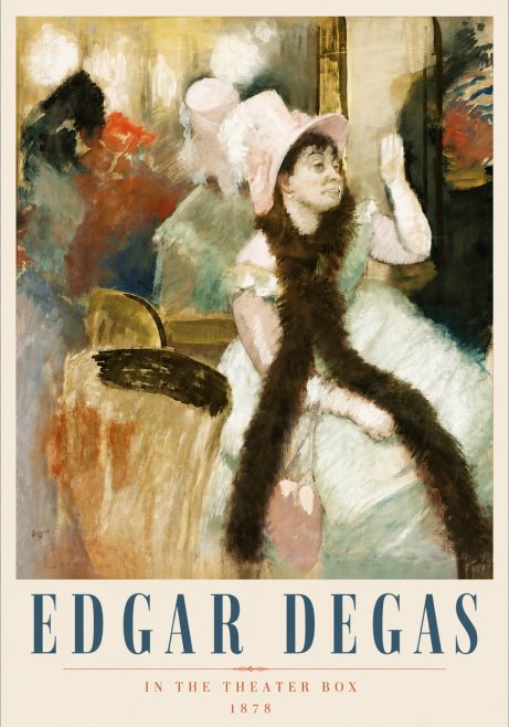 Edgar Degas In the Theater Box No4 - Plakat