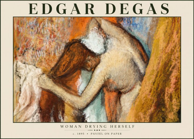 Edgar Degas Woman Drying Herself I No6 - Plakat