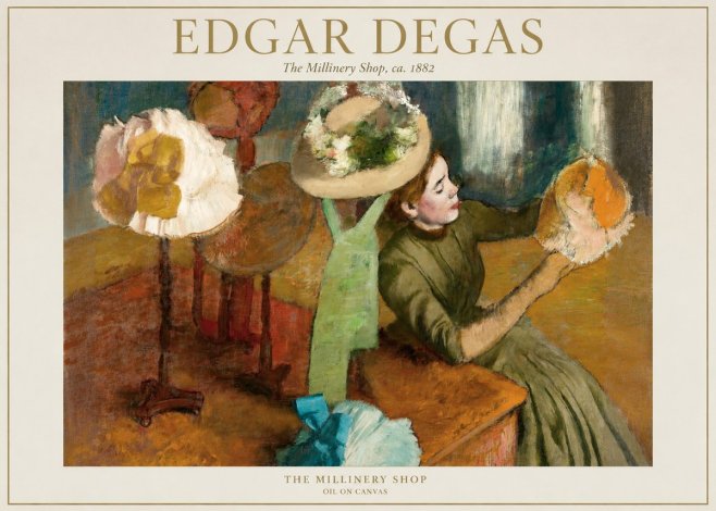 Edgar Degas The Millinery Shop, Ca. 1882 No1 - Plakat