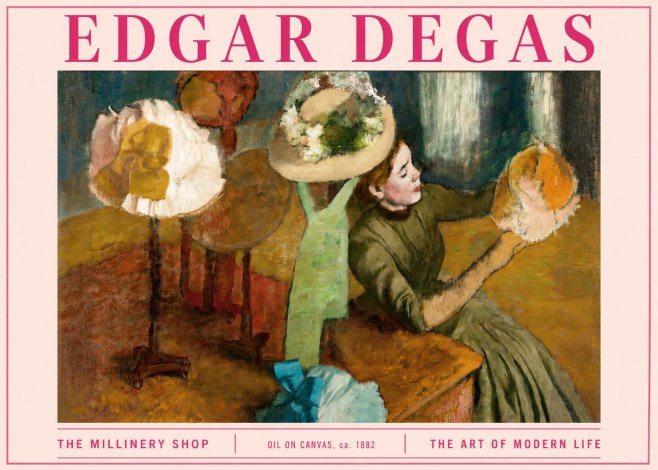 Edgar Degas The Millinery Shop, Ca. 1882 No3 - Plakat
