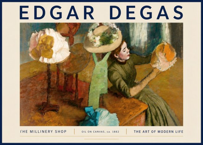 Edgar Degas The Millinery Shop, Ca. 1882 No5 - Plakat