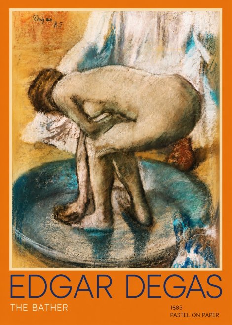 Edgar Degas The Bather No2 - Plakat