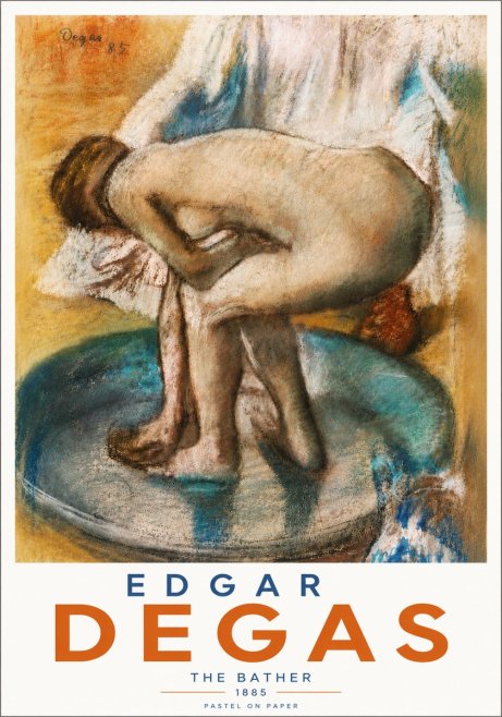 Edgar Degas The Bather No5 - Plakat