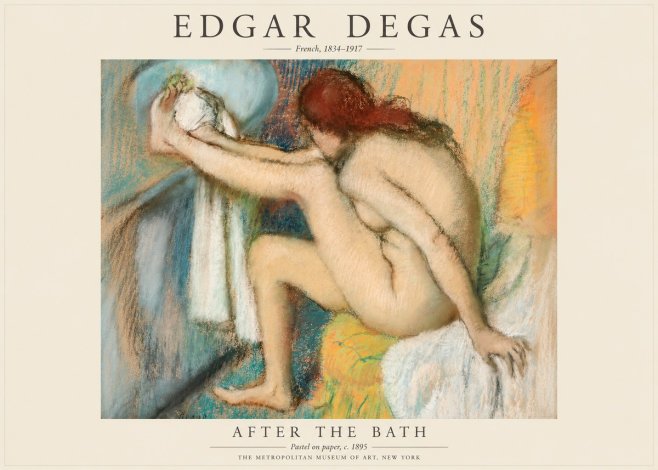 Edgar Degas After the Bath II No1 - Plakat