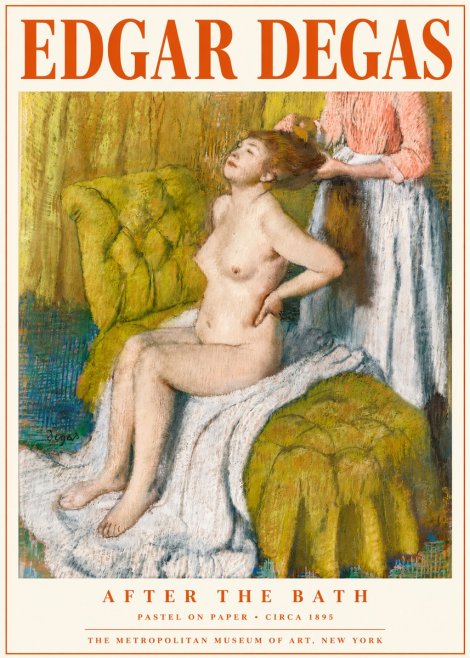 Edgar Degas After the Bath III No4 - Plakat
