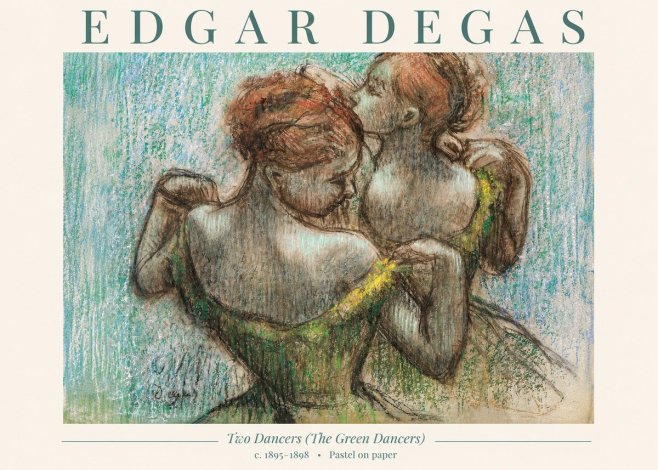 Edgar Degas Two Dancers (the Green Dancers) No1 - Plakat