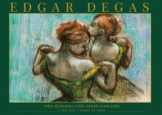 Edgar Degas Two Dancers (the Green Dancers) No4 - Plakat