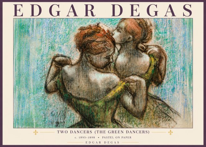 Edgar Degas Two Dancers (the Green Dancers) No6 - Plakat