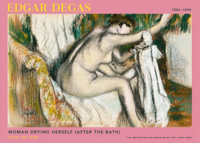 Edgar Degas Woman Drying Herself (After the Bath) No4 - Plakat