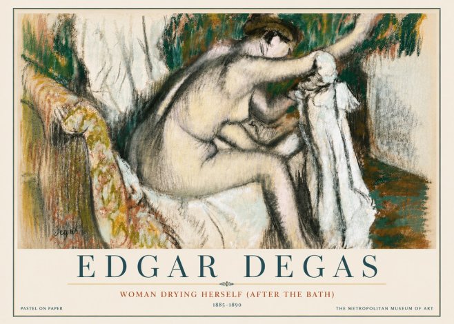 Edgar Degas Woman Drying Herself (After the Bath) No5 - Plakat