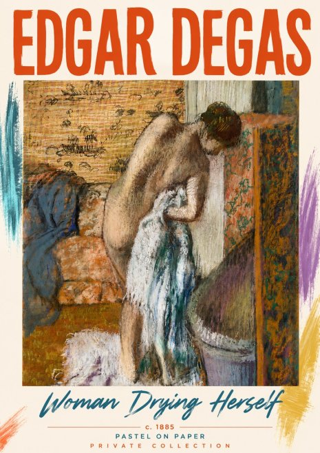 Edgar Degas Woman Drying Herself II No4 - Plakat