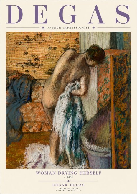 Edgar Degas Woman Drying Herself II No5 - Plakat