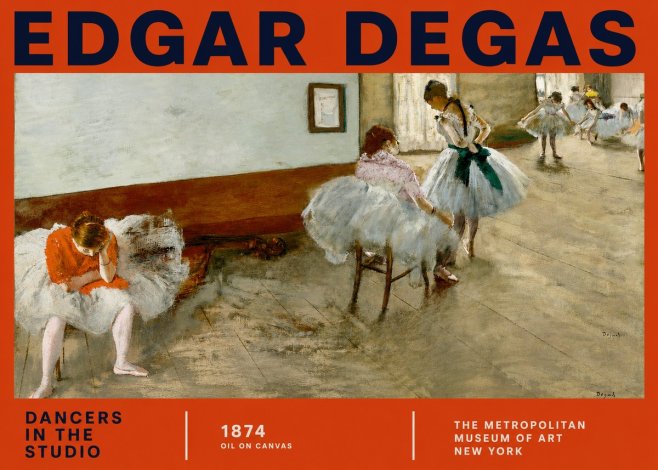 Edgar Degas Dancers in the Studio No2 - Plakat