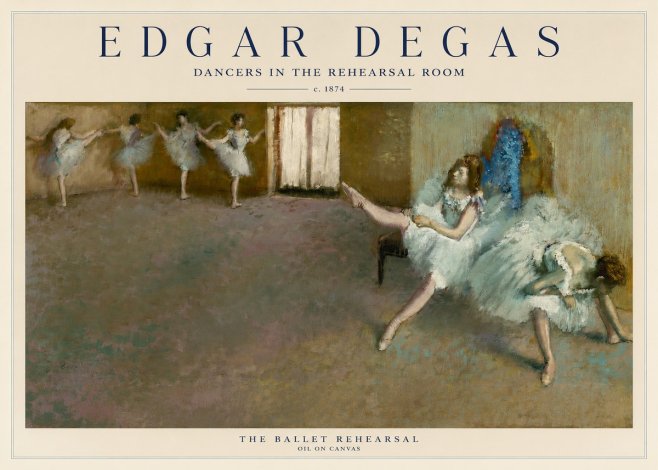 Edgar Degas The Ballet Rehearsal No1 - Plakat