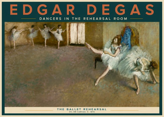 Edgar Degas The Ballet Rehearsal No3 - Plakat