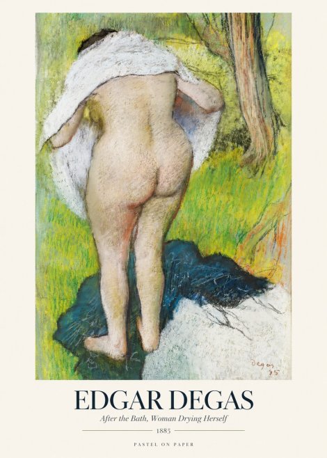 Edgar Degas After the Bath, Woman Drying Herself No1 - Plakat