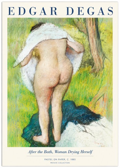Edgar Degas After the Bath, Woman Drying Herself No6 - Plakat