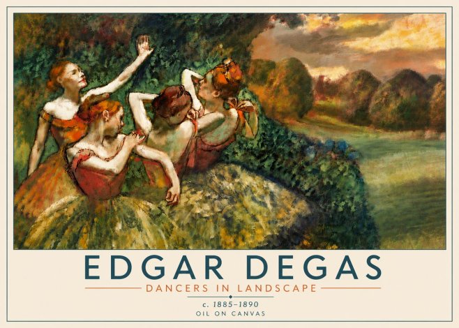 Edgar Degas Dancers in Landscape II No6 - Plakat