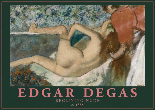 Edgar Degas Reclining Nude No2 - Plakat