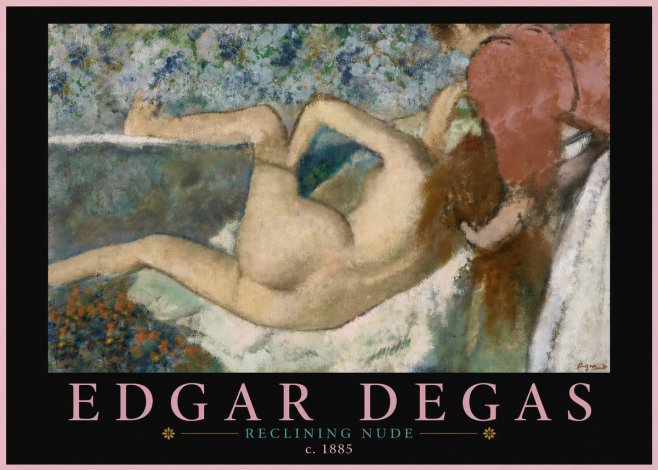 Edgar Degas Reclining Nude No5 - Plakat
