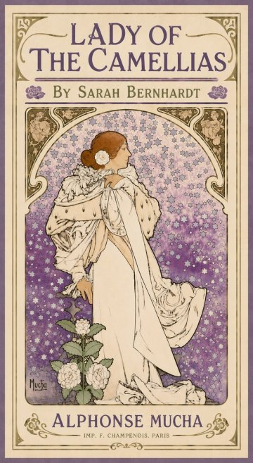 Mucha Lady of the Camellias No6 - Plakat