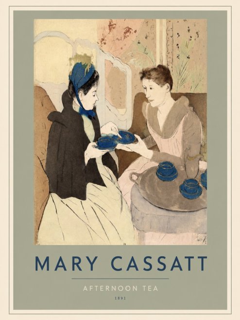 Mary Cassatt Afternoon Tea No2 - Plakat