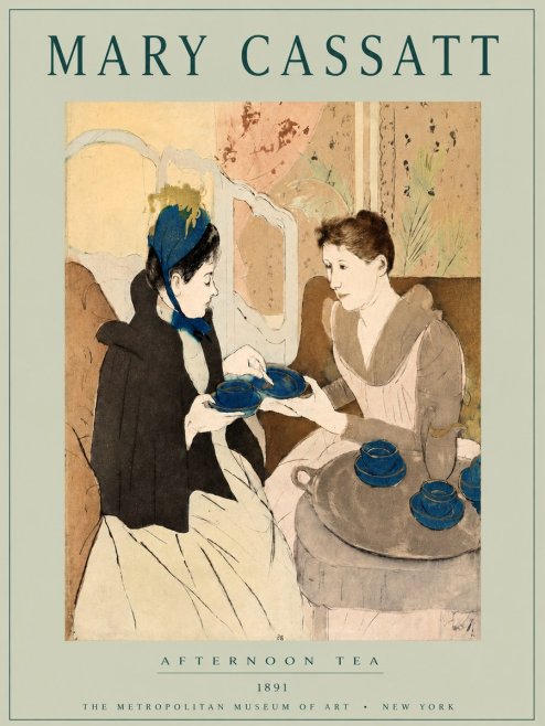 Mary Cassatt Afternoon Tea No4 - Plakat