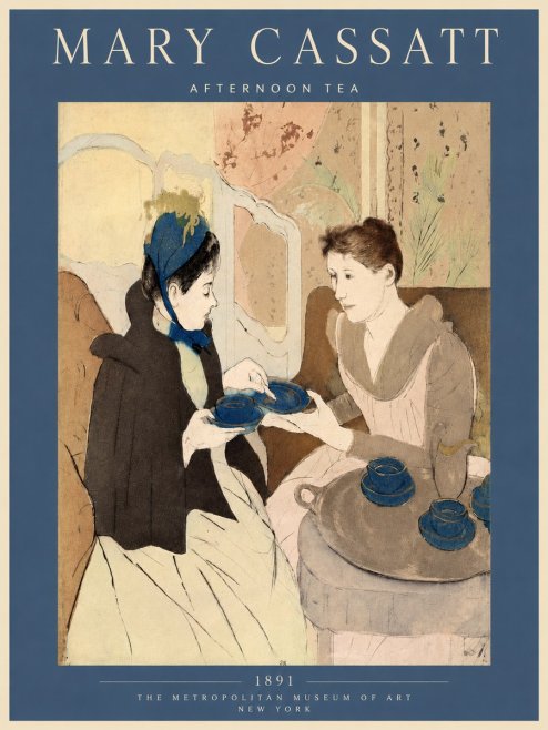 Mary Cassatt Afternoon Tea No5 - Plakat