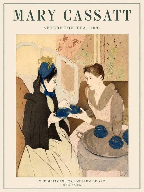 Mary Cassatt Afternoon Tea No6 - Plakat