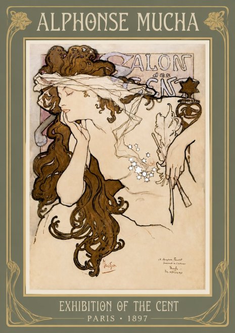 Mucha Salon Des Cent No3 - Plakat