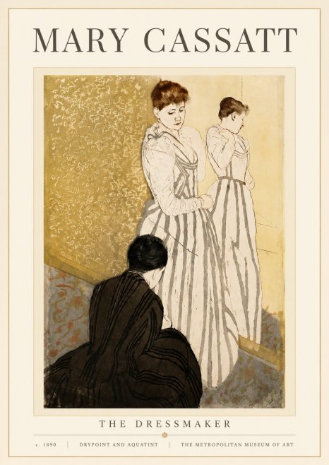 Mary Cassatt The Dressmaker No4 - Plakat