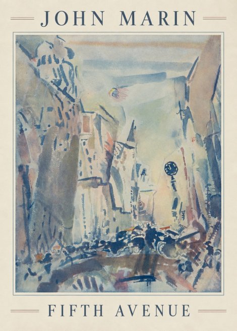 John Marin Fifth Avenue – as It Looks to a Leader of the Post-impressionists No4 - Plakat