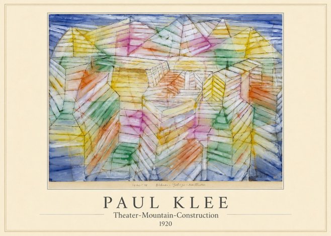 Paul Klee Theater-mountain-construction No3 - Plakat