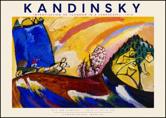 Kandinsky Improvisation 30 (Cannon in a Landscape) No3 - Plakat