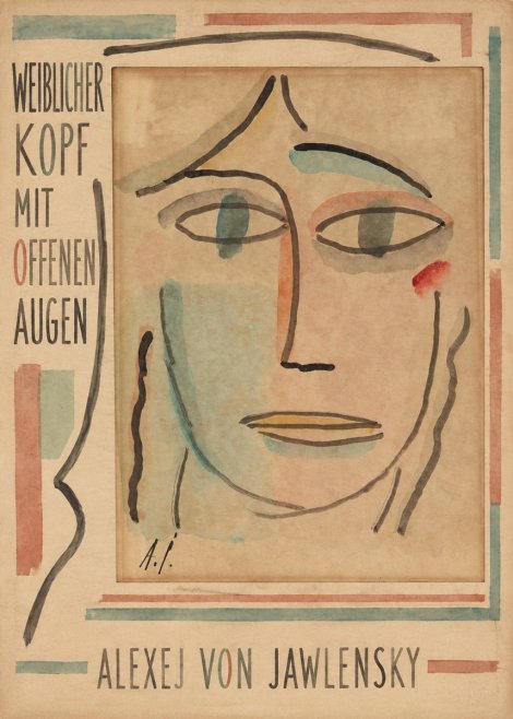 Alexej von Jawlensky Weiblicher Kopf Mit Offenen Augen No6 - Plakat