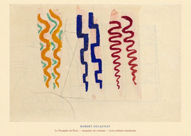 Robert Delaunay Le Triomphe De Paris — Maquette De Costume — Trois Collants Simultanés No4 - Plakat
